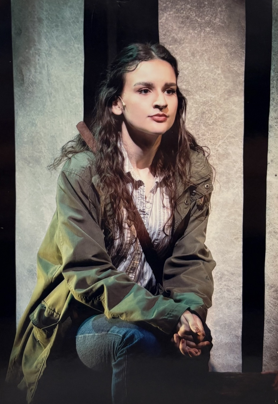 Victoria Brimble in a vertical action shot from performance