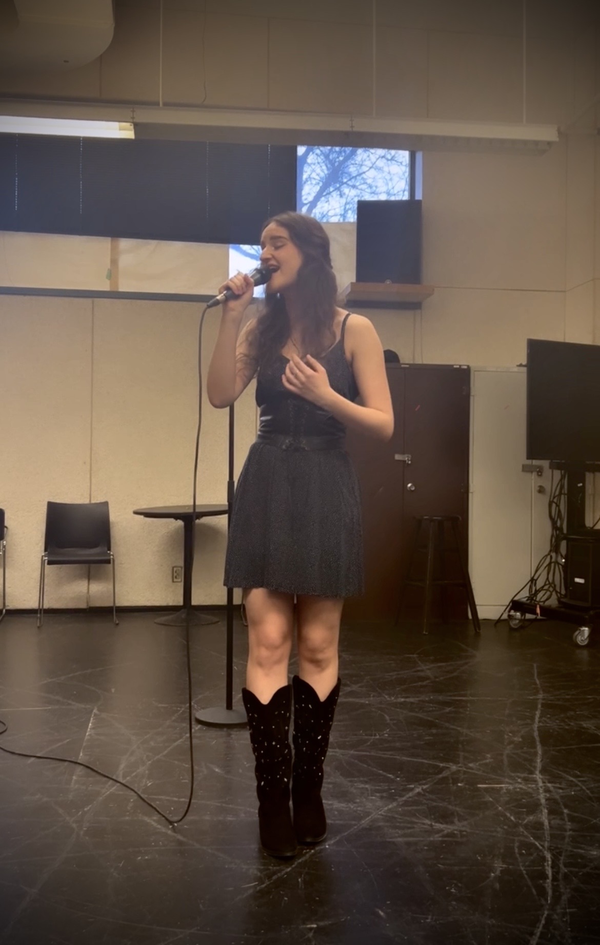 Victoria Brimble performing in a musical theatre role