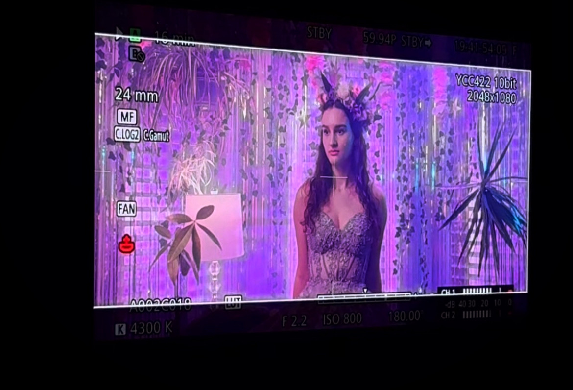 Victoria Brimble performing in a stage production