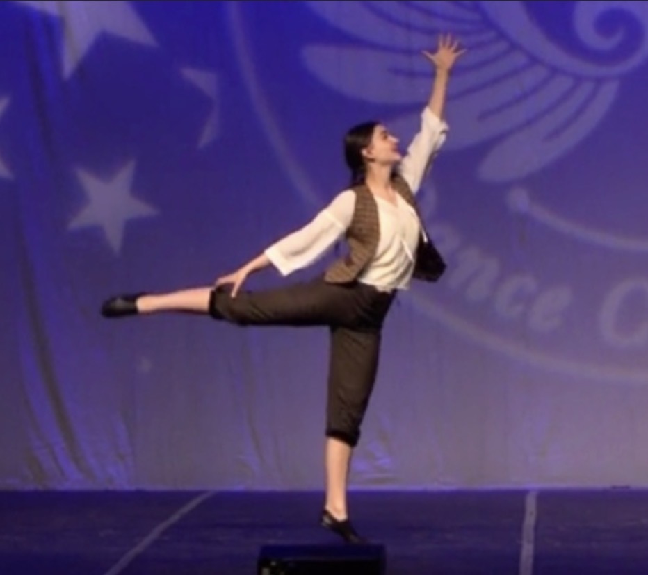 Victoria Brimble performing in character